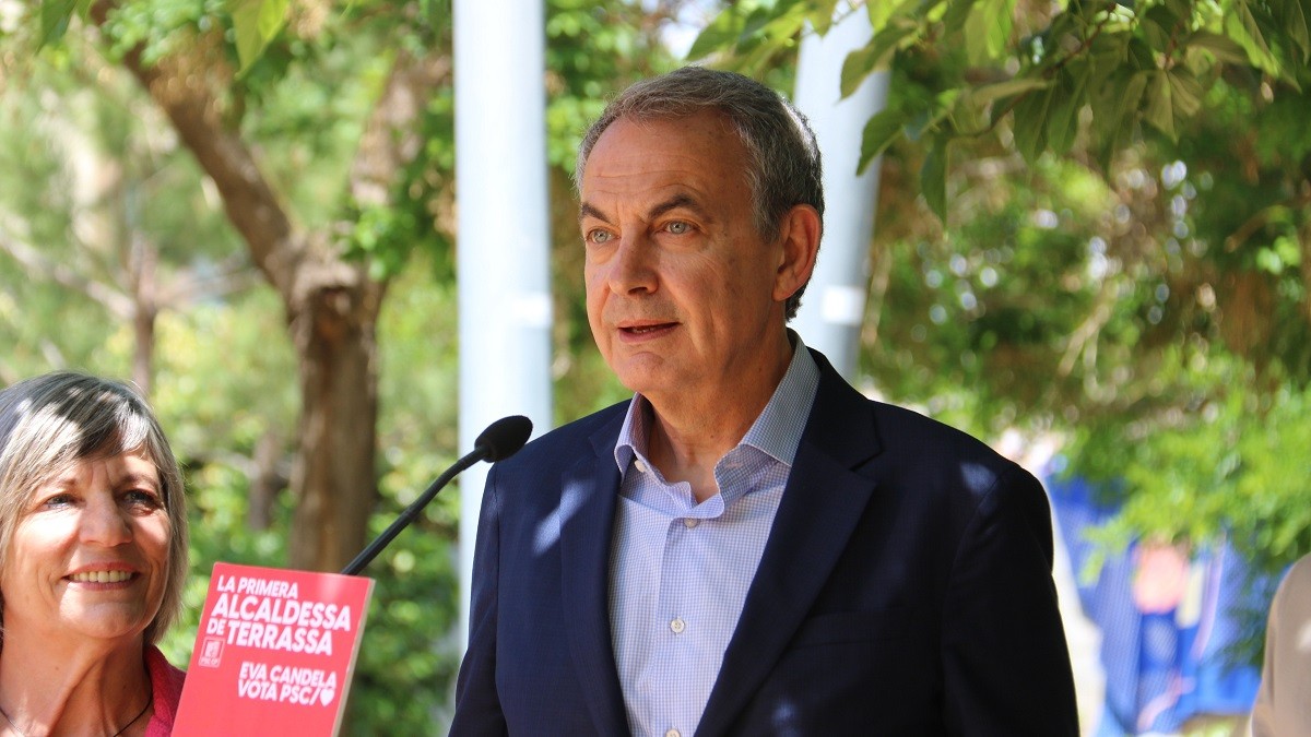 José Luis Rodríguez Zapatero, aquest dimarts a Terrassa.
