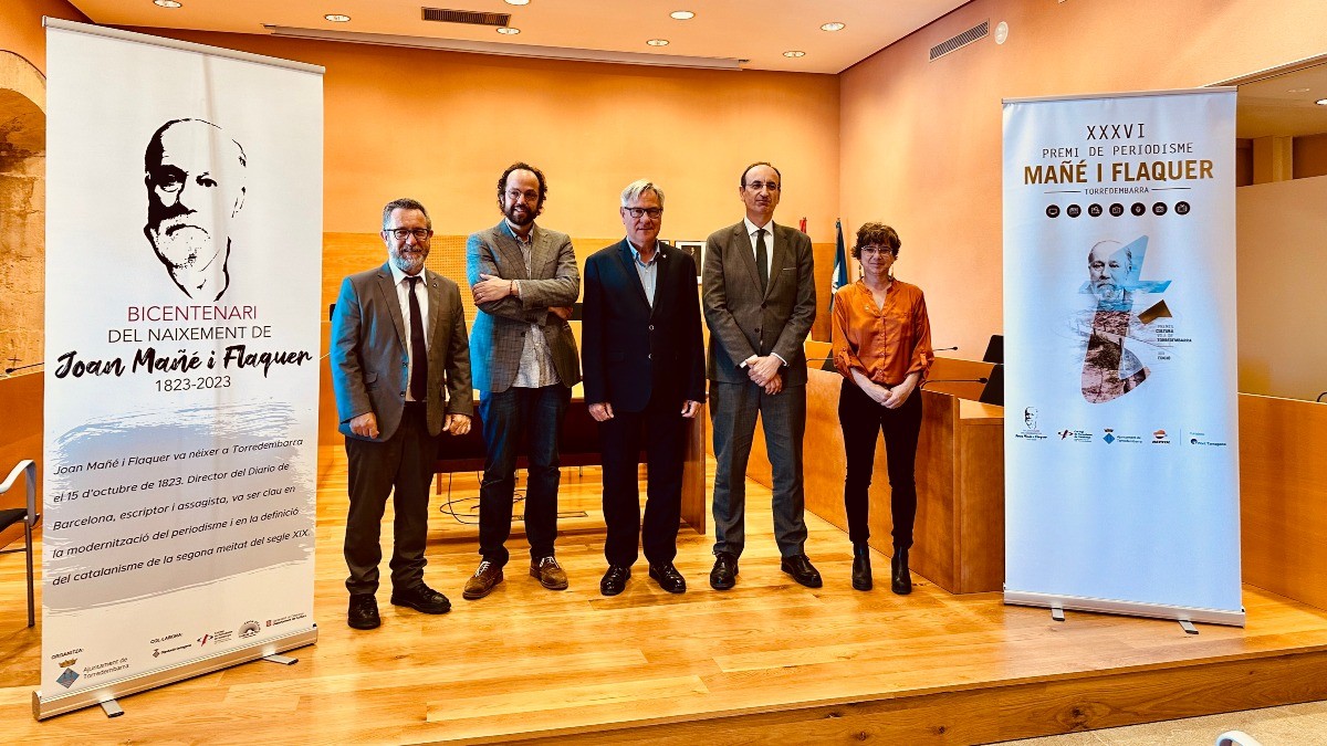 Imatge de la presentació del XXXVI Premi de Periodisme Mañé i Flaquer.