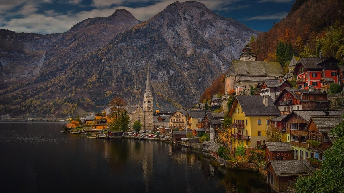 Imatge del poble idíl·lic al país austríac 