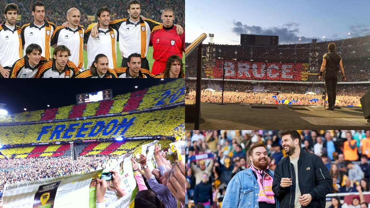 Quatre dels moments històrics viscuts al Camp Nou