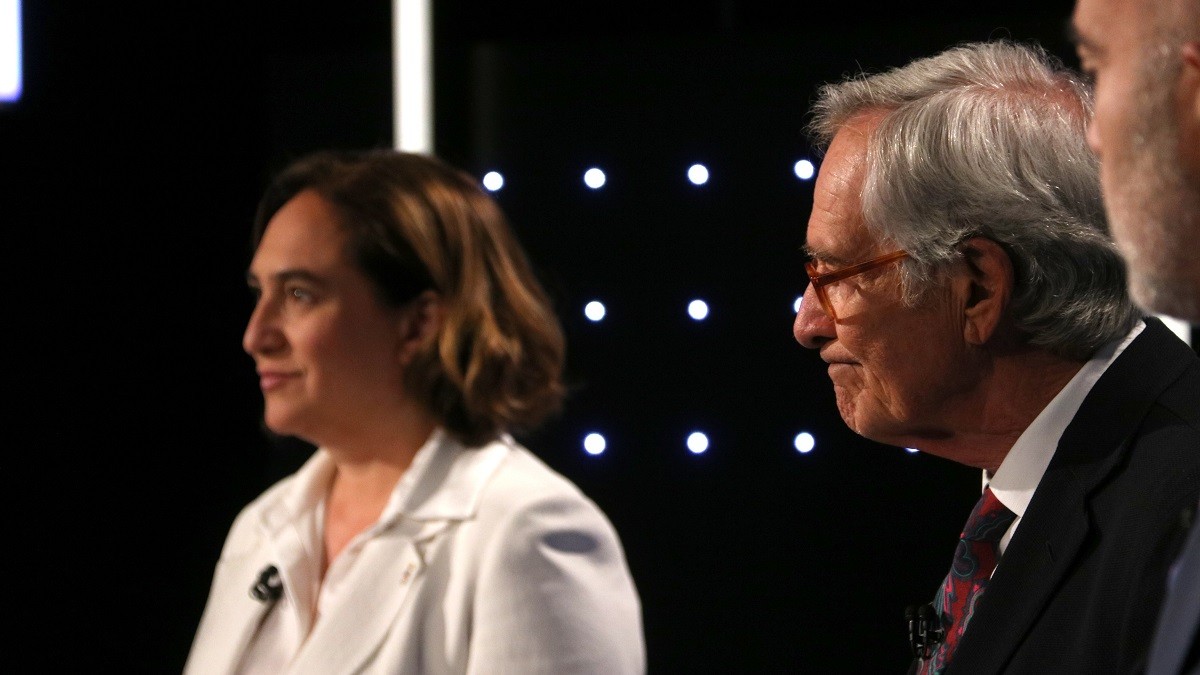 Ada Colau i Xavier Trias, en imatge d'arxiu, en un debat