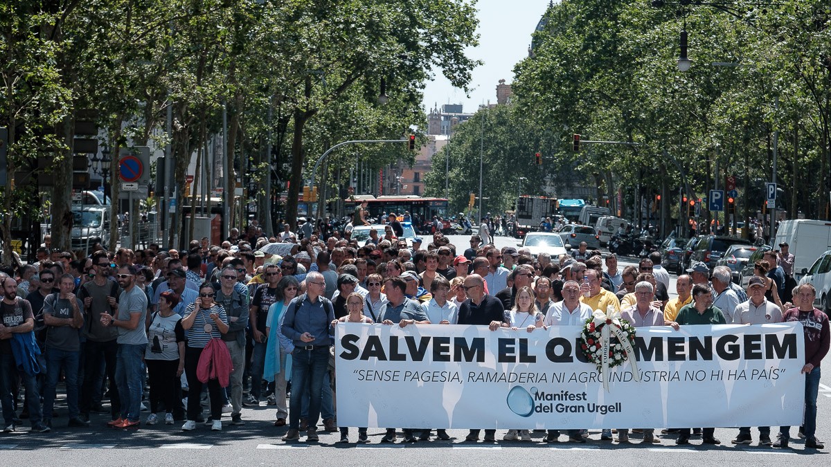 Protesta dels pagesos aquest dimecres a Barcelona