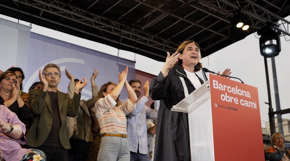 Ada Colau, a l'acte central de campanya a la plaça de Catalunya