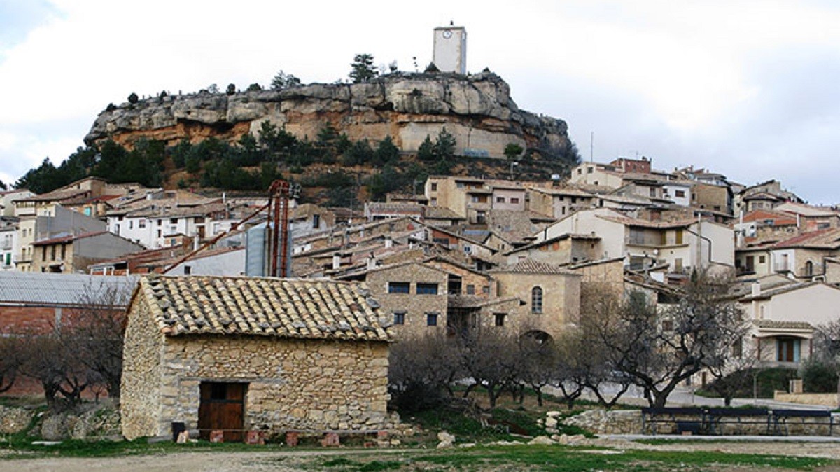El poble de Mont-roig de Tastavins, a Terol