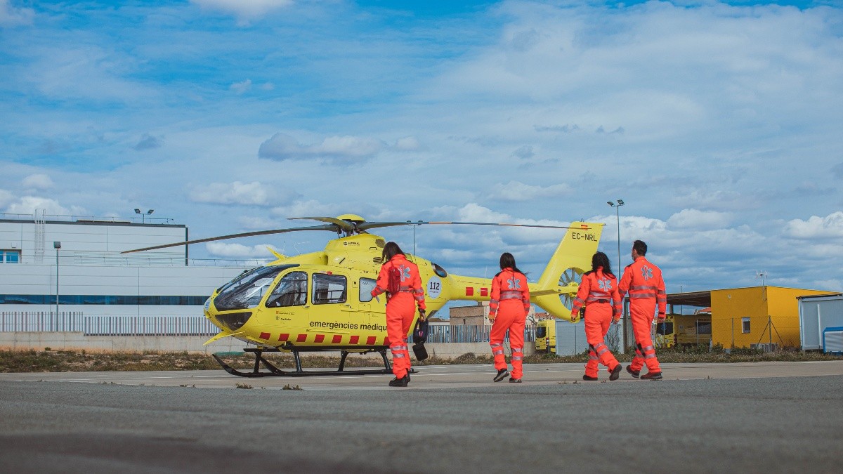 El SEM té quatre helicòpters medicalitzats a Catalunya.