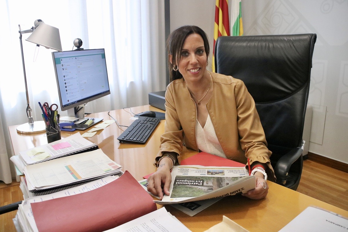Farrés, al seu despatx a l'Ajuntament de Sabadell