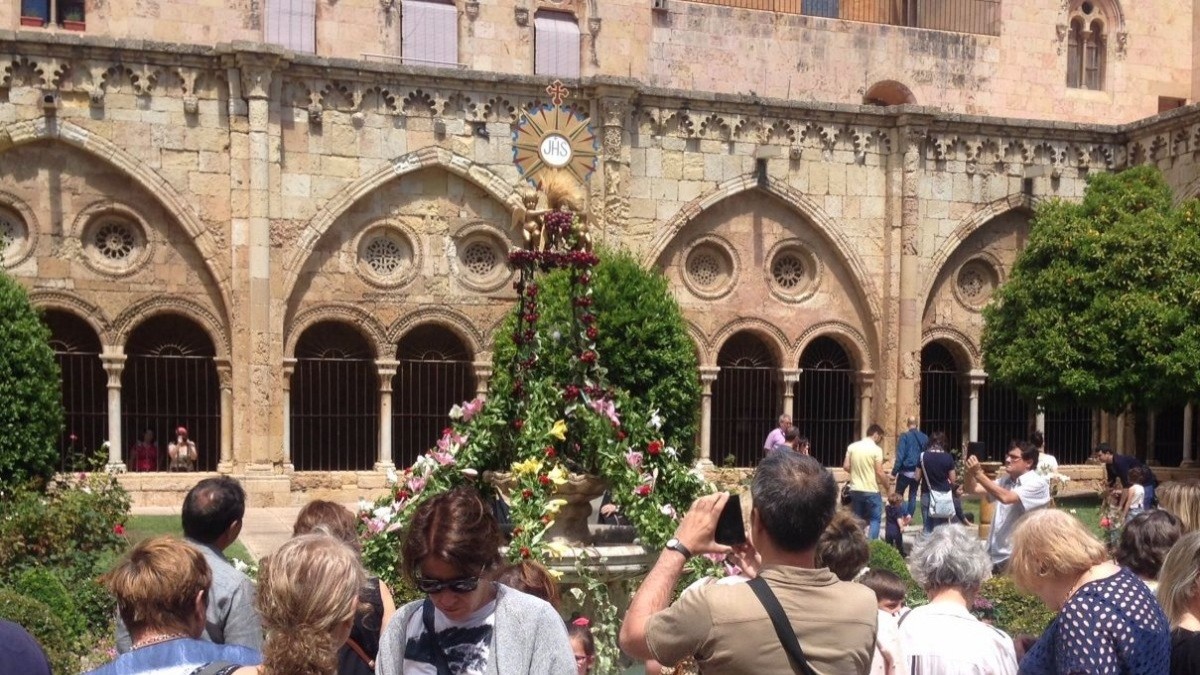 Imatge de l'Ou com balla al Claustre de la Catedral de Tarragona.