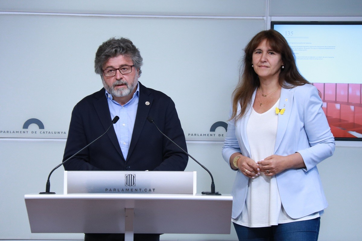 Laura Borràs i Antoni Castellà, aquest dijous al Parlament