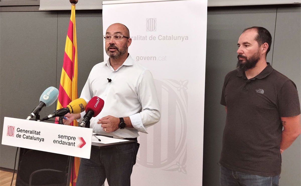 Albert Salvadó i Miquel Alonso, en la roda de premsa d'este dijous.