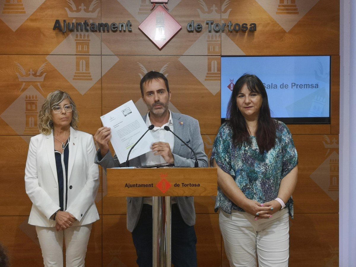 Roda de premsa de l'equip de Govern de l'Ajuntament de Tortosa 