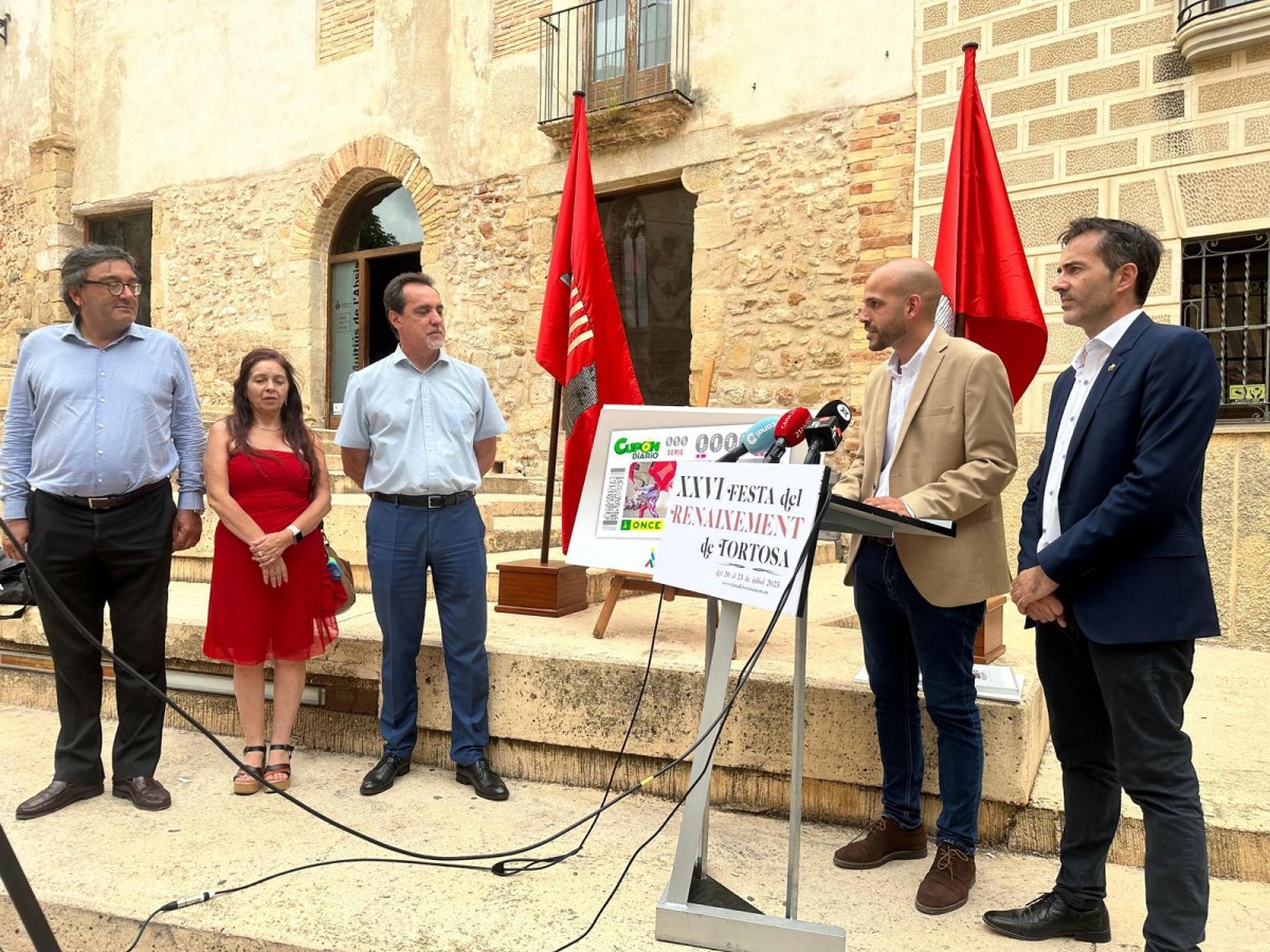 Presentació del cupó de la ONCE dedicat a la Festa del Renaixement de Tortosa 