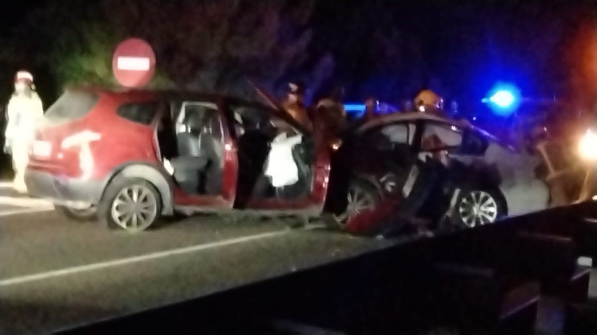 Imatge de l'accident entre els dos vehicles