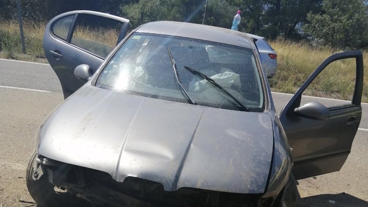 Imatge del vehicle accidentat a Isona