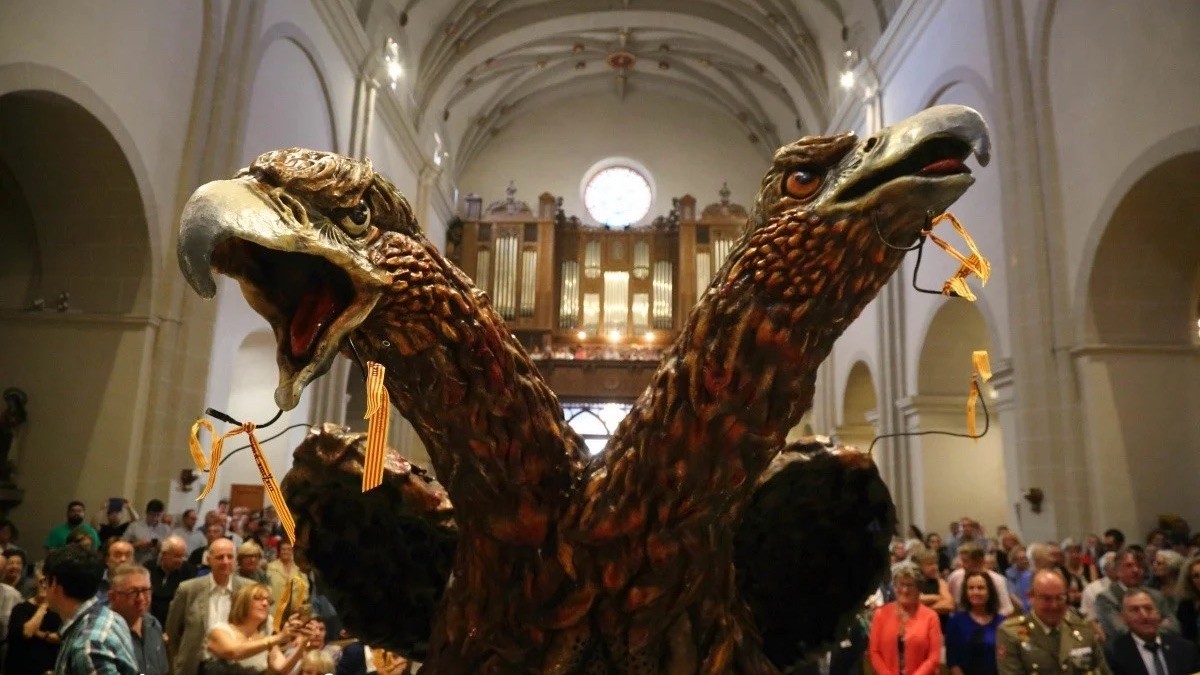 L'àguila Cremablat a la basílica de Valldeflors de Tremp