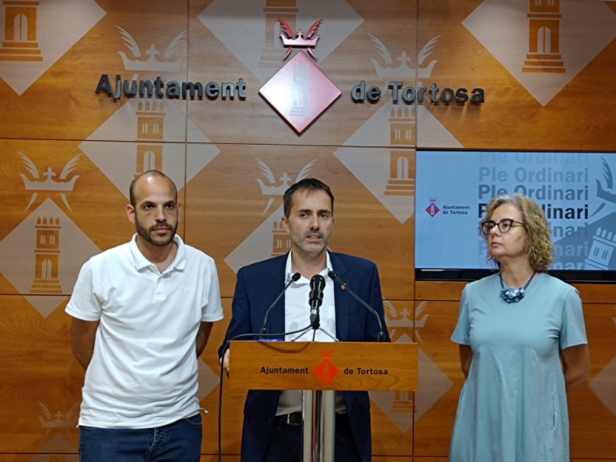 Roda de premsa de l'equip de Govern de Tortosa prèvia al ple municipal de setembre 
