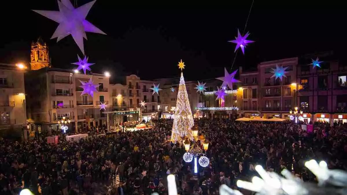 Llums de Nadal a la plaça del Mercadal