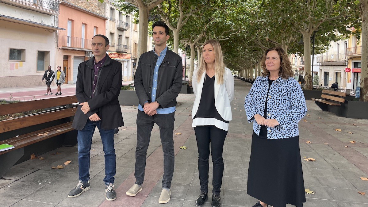 Els quatre alcaldes del Pallars Jussà afectats per la MAT, aquest divendres a Tremp