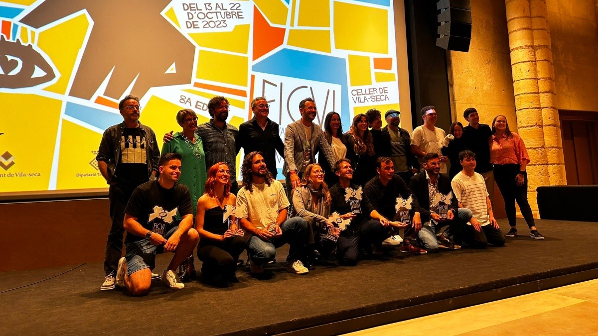 Foto de família dels guanyadors del FICVI.