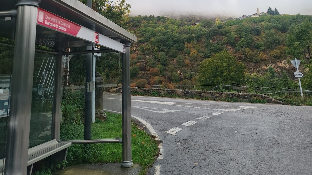 Una parada de bus al Pallars Sobirà
