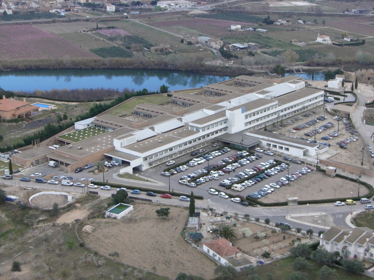 Imatge aèria de l'Hospital Comarcal Móra d'Ebre.