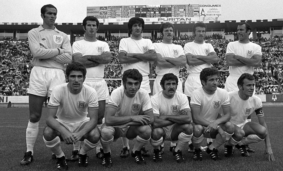 La selecció d’Israel el 1970 durant l’única fase final d’un mundial que ha disputat en la seva història provinent de la fase asiàtica 