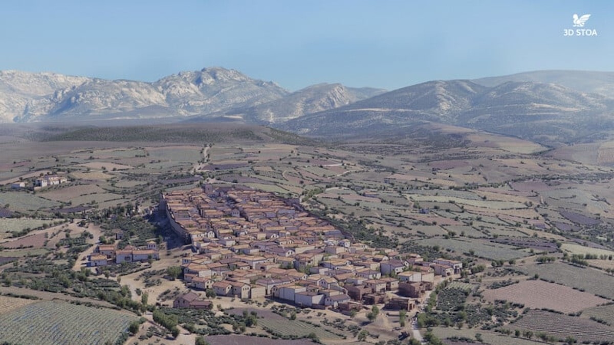 Recreació virtual de la ciutat romana d'Aeso