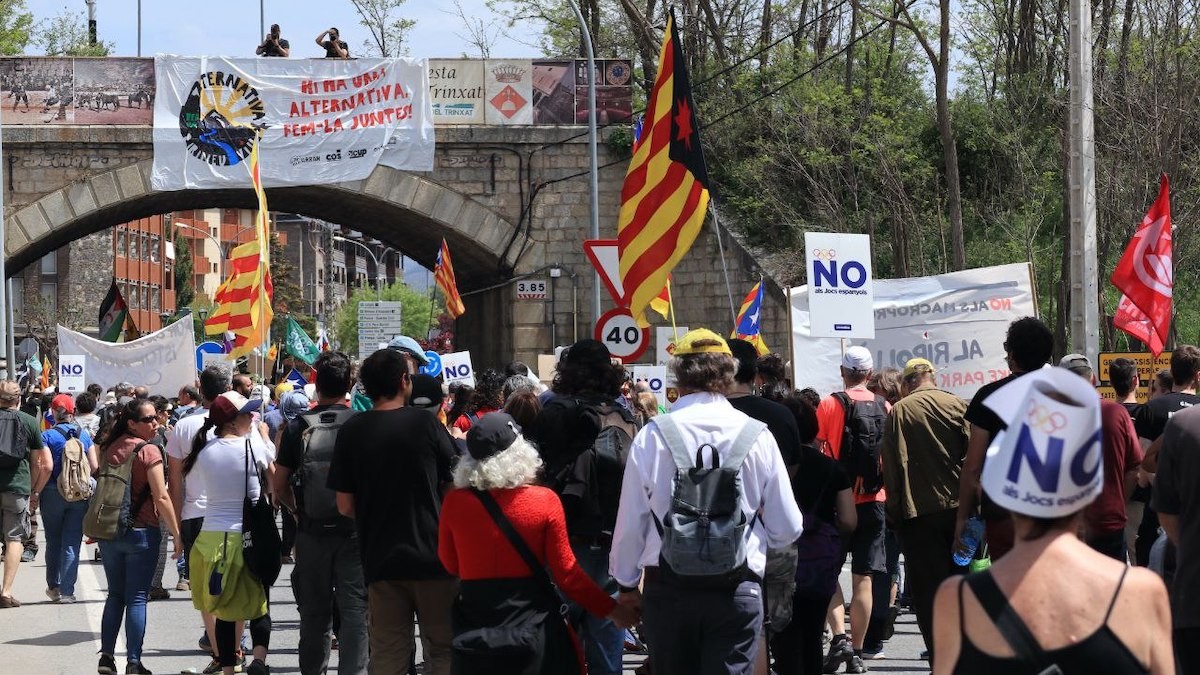Imatge d'una manifestació de la plataforma a Puigcerdà
