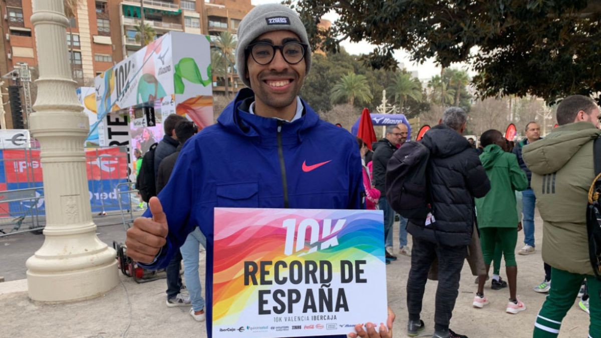 L'atleta Abdessamad Oukhelfen va fer el rècord d'Espanya aquest diumenge 14 de gener a València