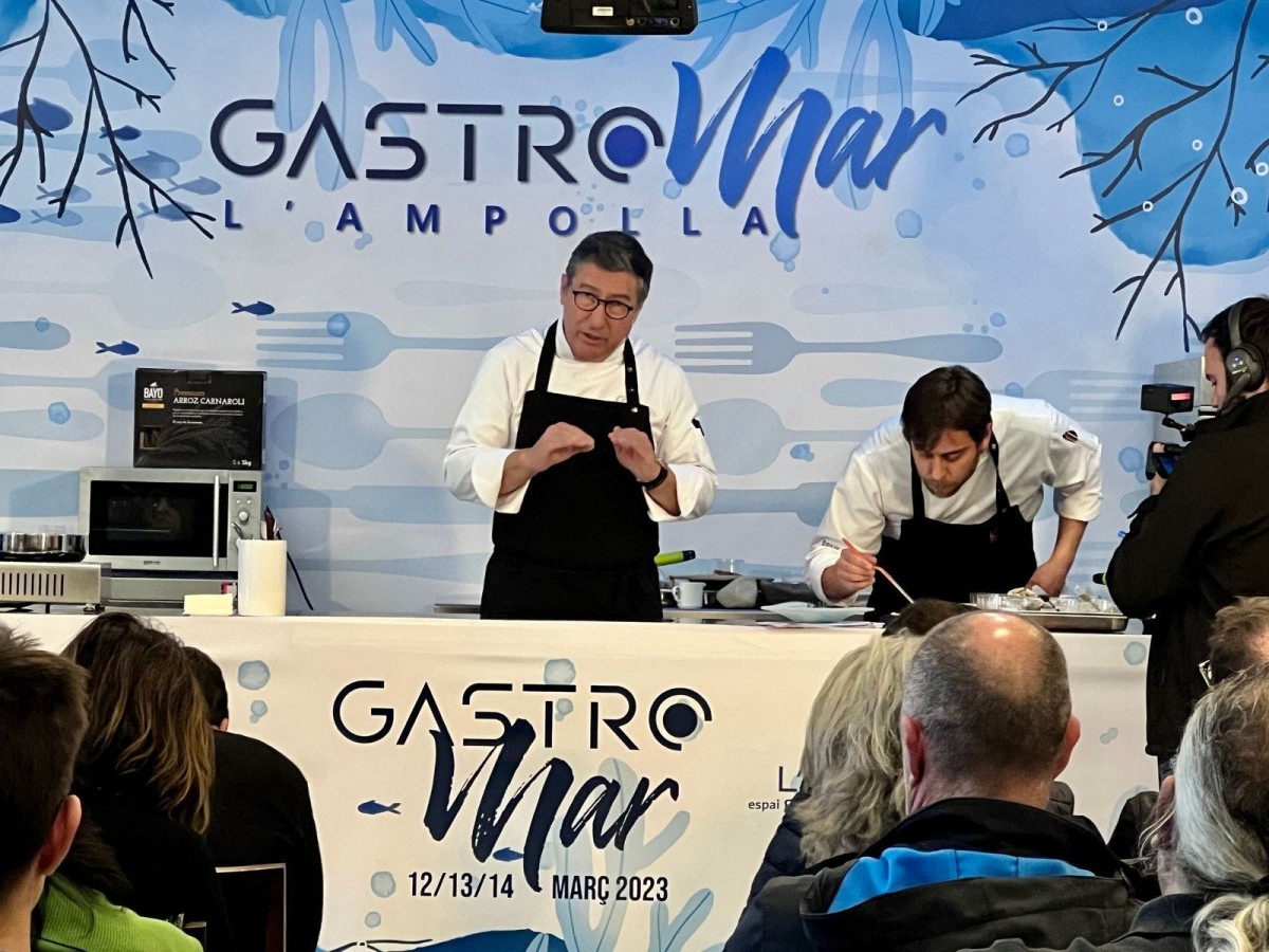 El xef Joan Roca durant la seua participació en el Congrés culinari GastroMar, a l'Ampolla 
