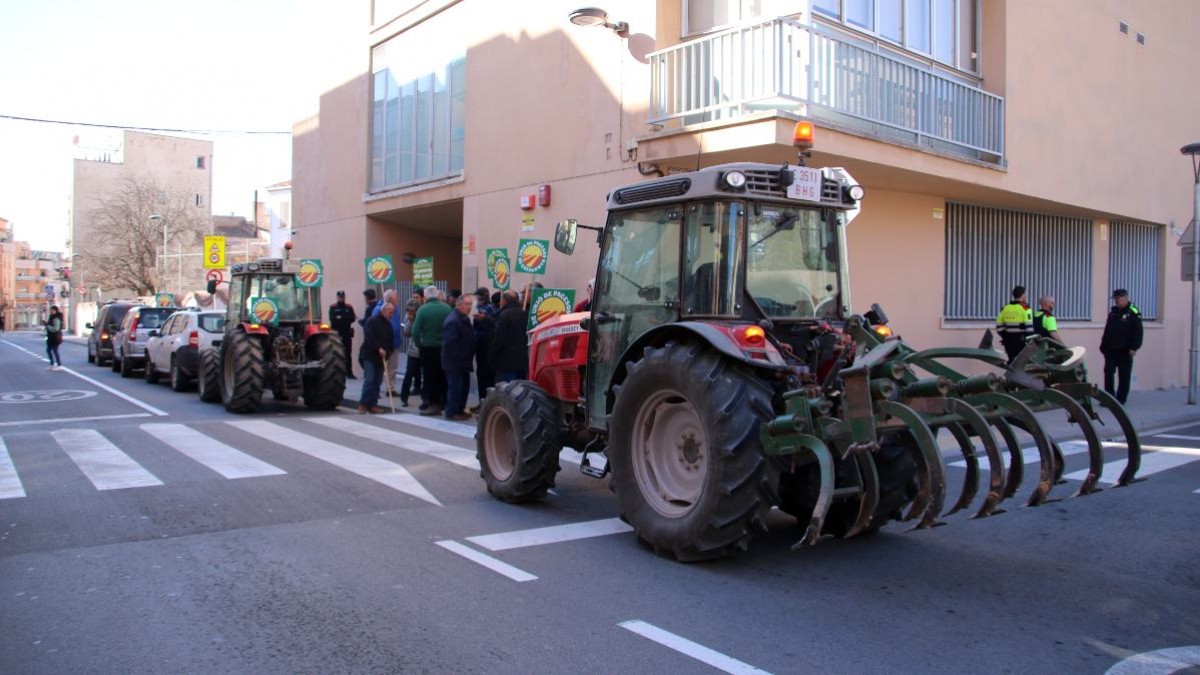 Imatge de la manifestació davant del jutjat de Valls