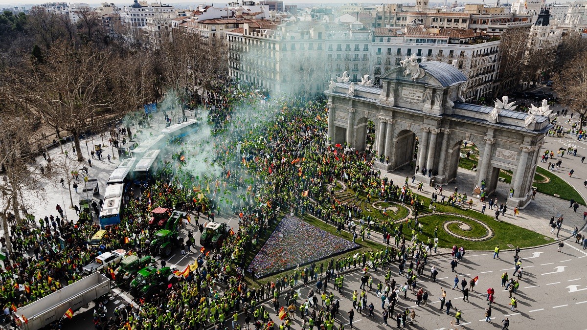 Manifestació de pagesos de l'Estat a Madrid, amb presència de mig miler de catalans