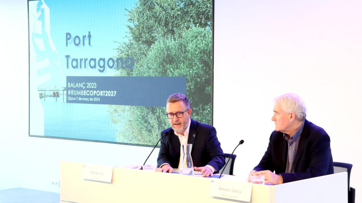 El president del Port de Tarragona, Saül Garreta, ha presentat el balanç del 2023.