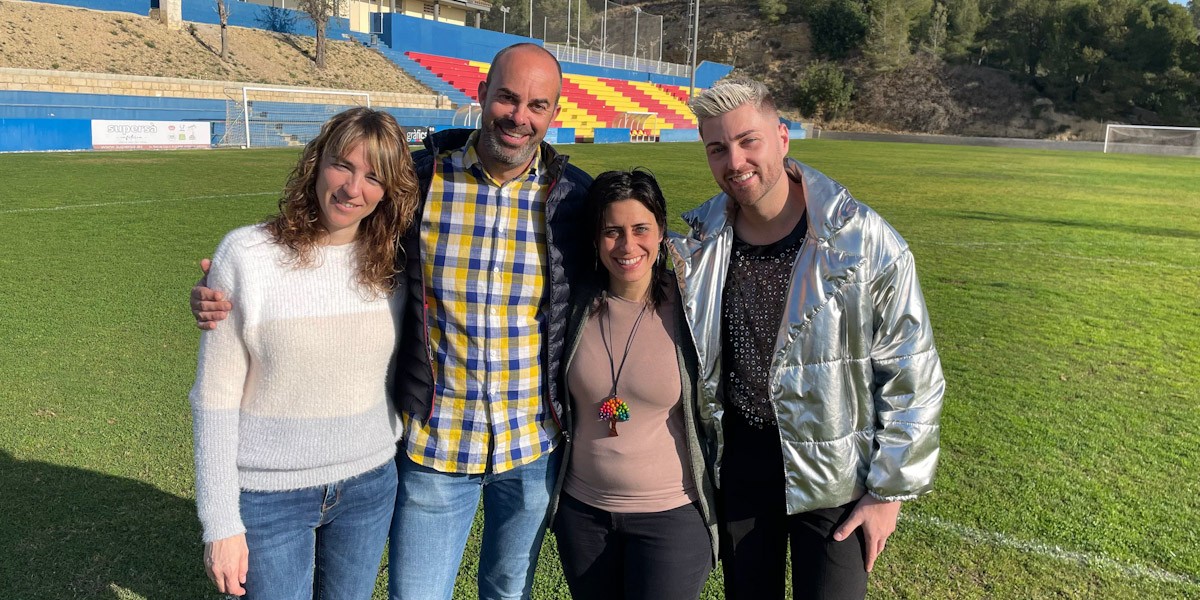 Alba Vilas i Baiges al camp de futbol del Roquetes 