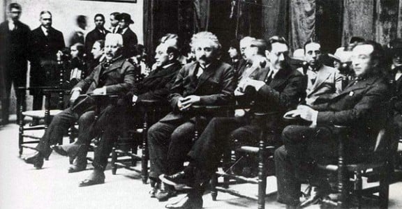 Einstein a l'Escola Industrial de Barcelona.