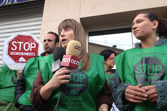Membres de la PAH Girona en una protesta
