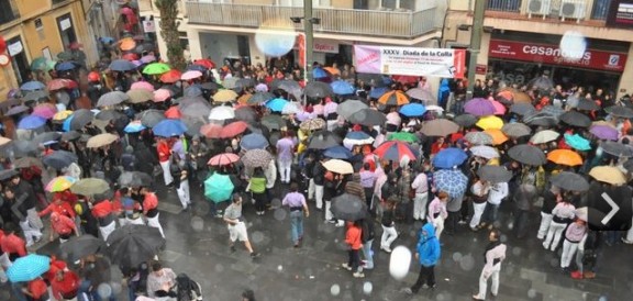 El Raval de Montserrat un dia de pluja