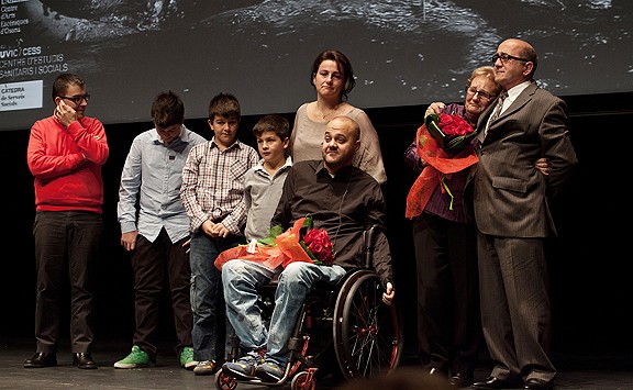 Jordi Molas, amb la seva família, a l'Atlàntida