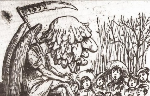 Caricatura de l'Home dels Nassos a l'Esquella de La Torratxa de 1891