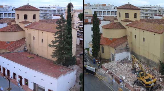 Conclou L Enderroc De L Antic Edifici De Caritas De Salou Naciotarragona