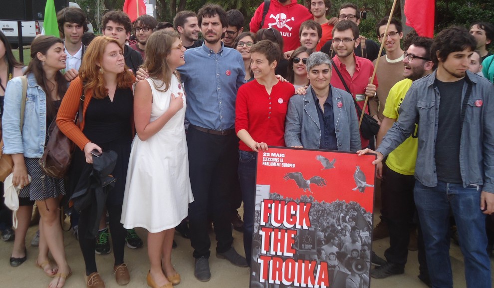 Urtasun, Lozano i Ska Keller, envoltats per joves ecosocialistes al Parc de la Ciutadella