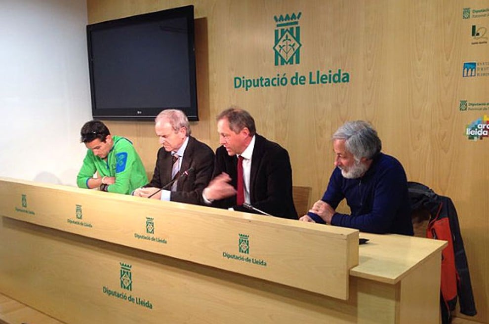 Presentació de la VCUF a Lleida amb Eugeni Roselló (esquerra)