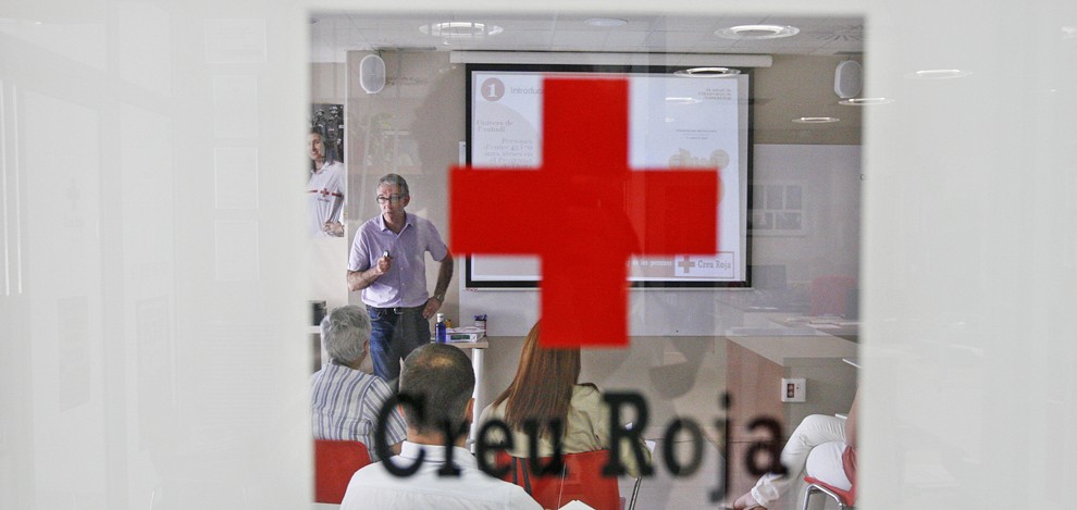 Imatge d'un dels locals de la Creu Roja a Catalunya