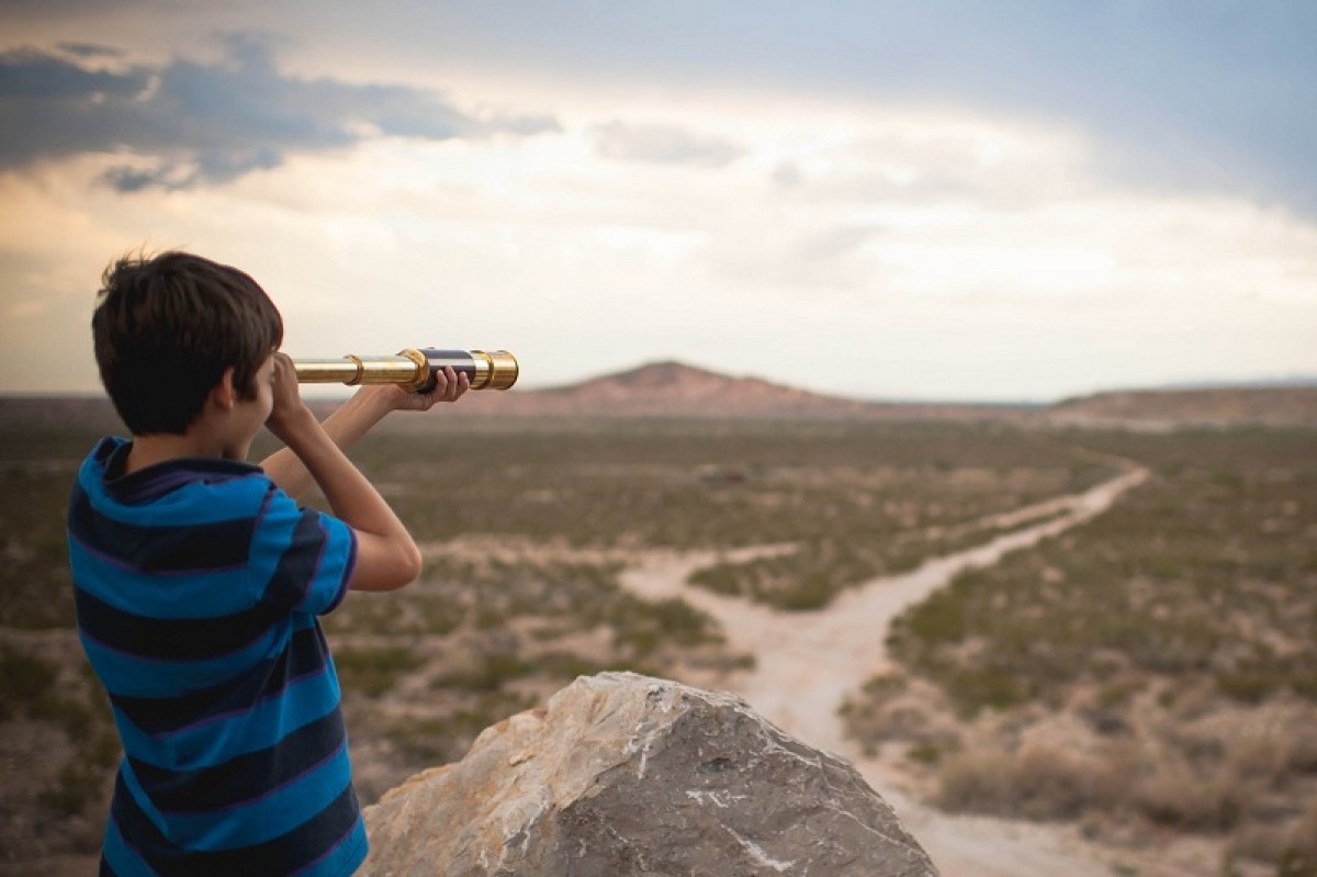 Looking boy. Joshua Ollerton. Kid looking Telescope. Boy looking. Looking through the Spyglass.