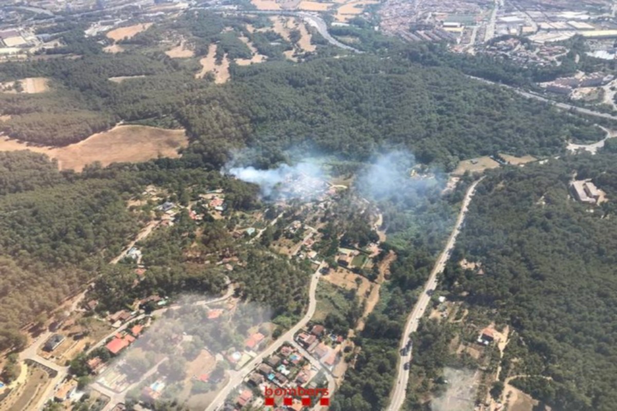 Incendi a la Serra de Galliners a Sant Cugat